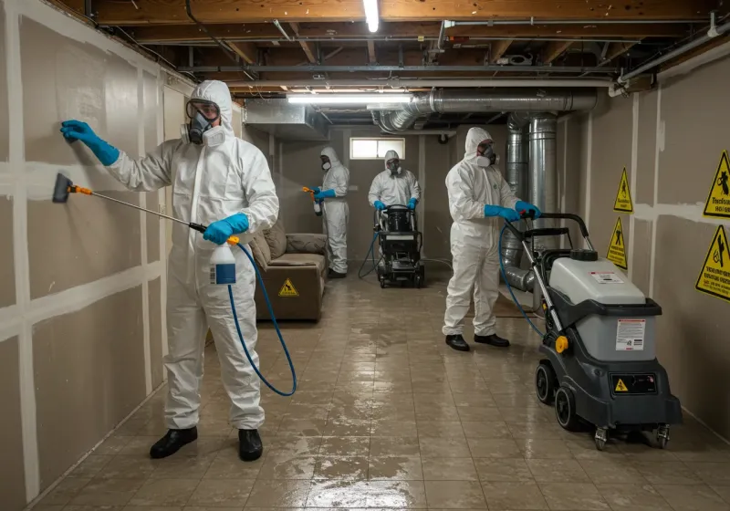 Basement Moisture Removal and Structural Drying process in Klickitat County, WA